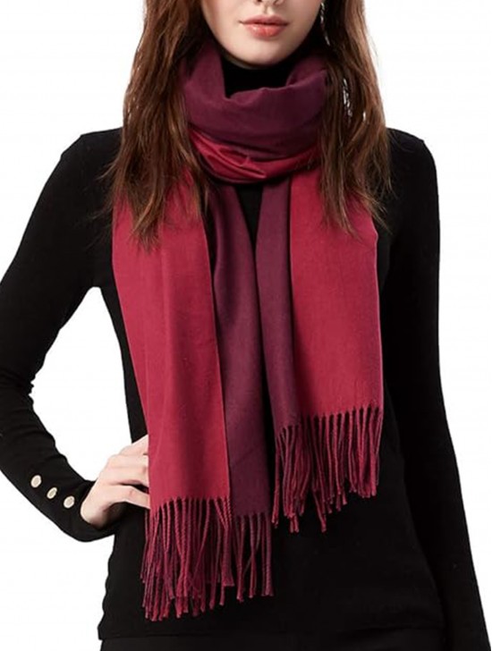 Cashmere Feeling Double Sided Solid Color Premium Scarf